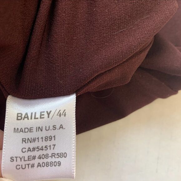 Bailey 44 Women's Clandestine long sleeve Draped wrap twist bodycon mini Dress L - Picture 11 of 17